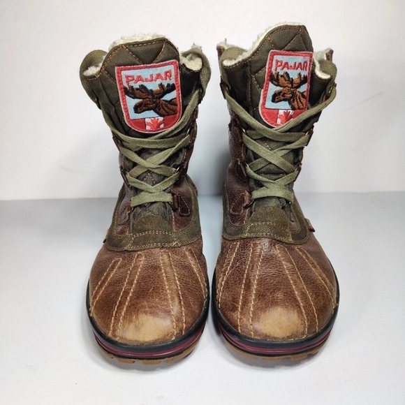 Pajar Canada Waterproof Winter Faux Fur Lined Brown Men's Boot Size 7.5-8 - Picture 2 of 9